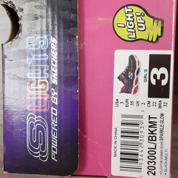 Skechers S Lights Shimmer Beams Sparkle Glitz Youth Light Up Shoes - Picture 8 of 9